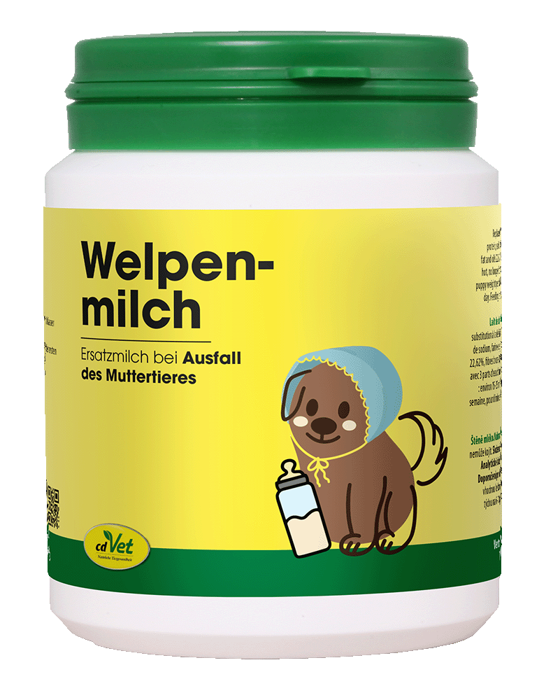 Hundemilch, Ersatzmilch, Tiernahrung, Flasche, Gelb-Grün
