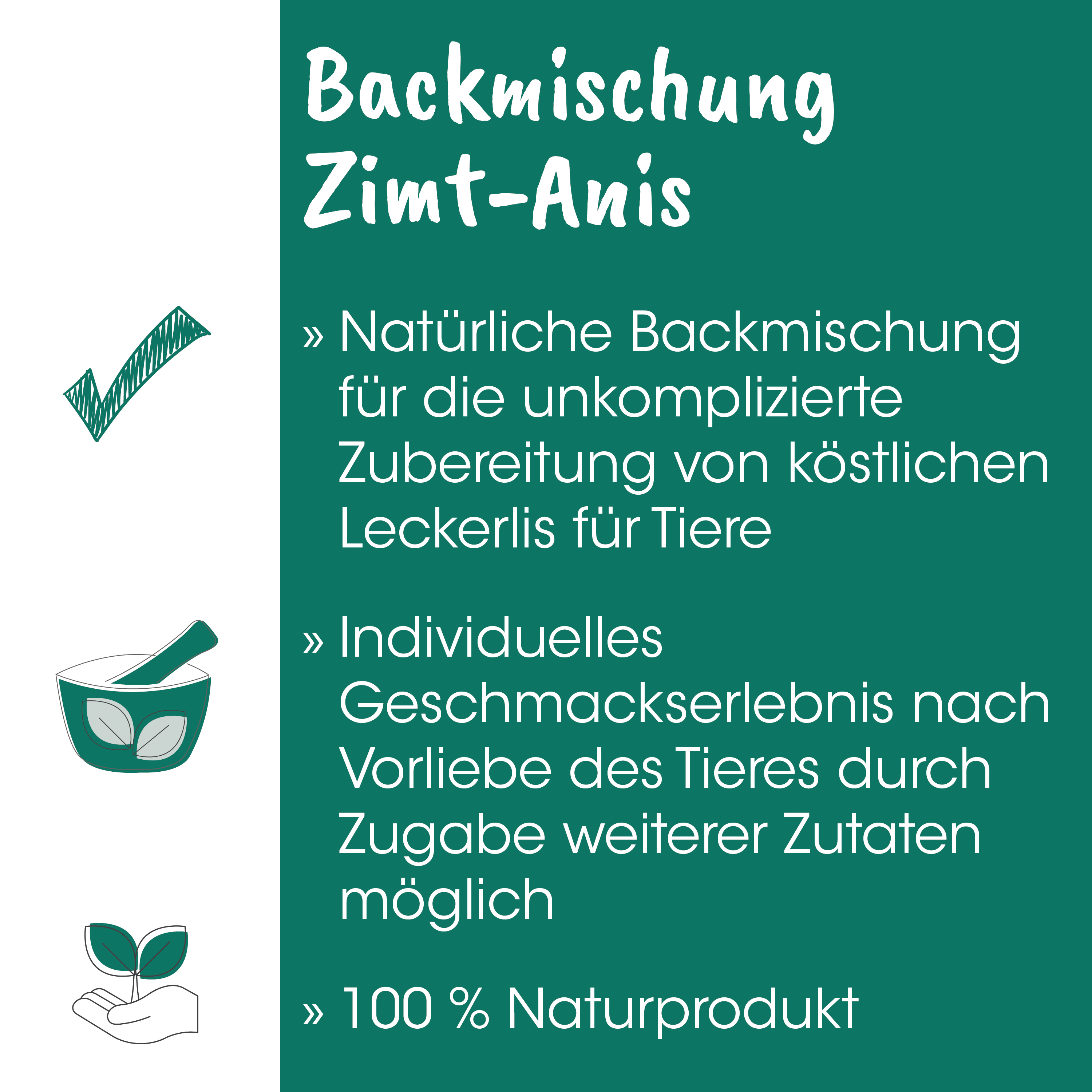 Backmischung, Zimt-Ais, Naturprodukt, Tiernahrung, 100% Naturprodukt