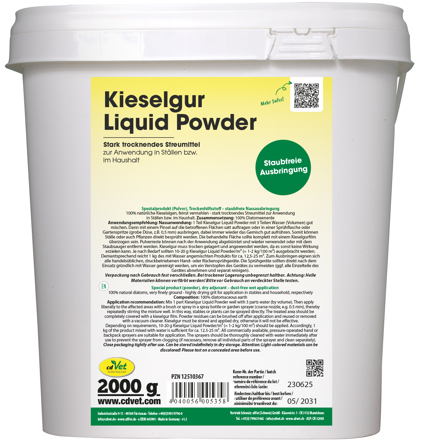 Kieselgur Liquid Powder 2 kg