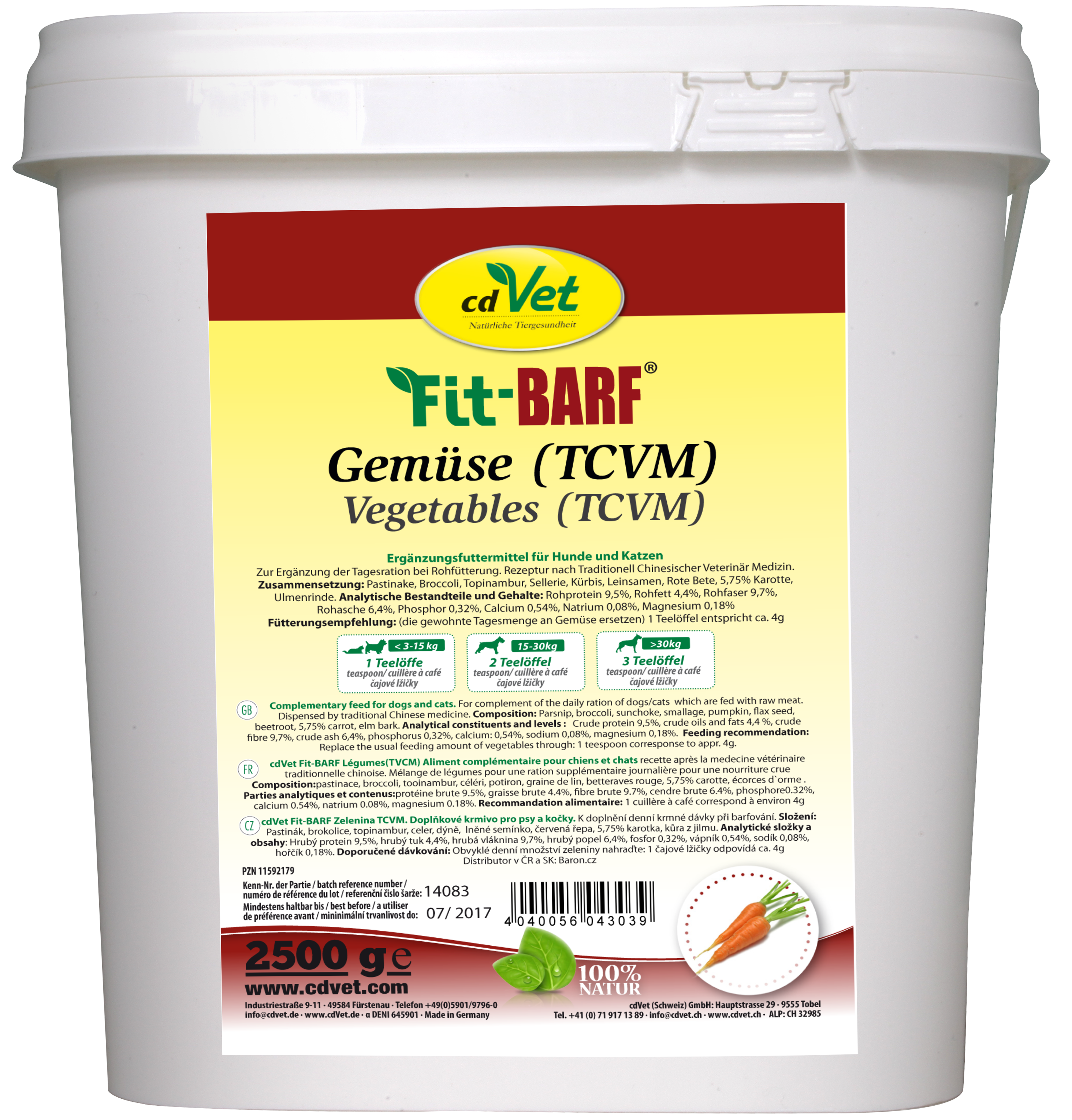Fit-BARF Légumes (TCVM) 2,5 kg