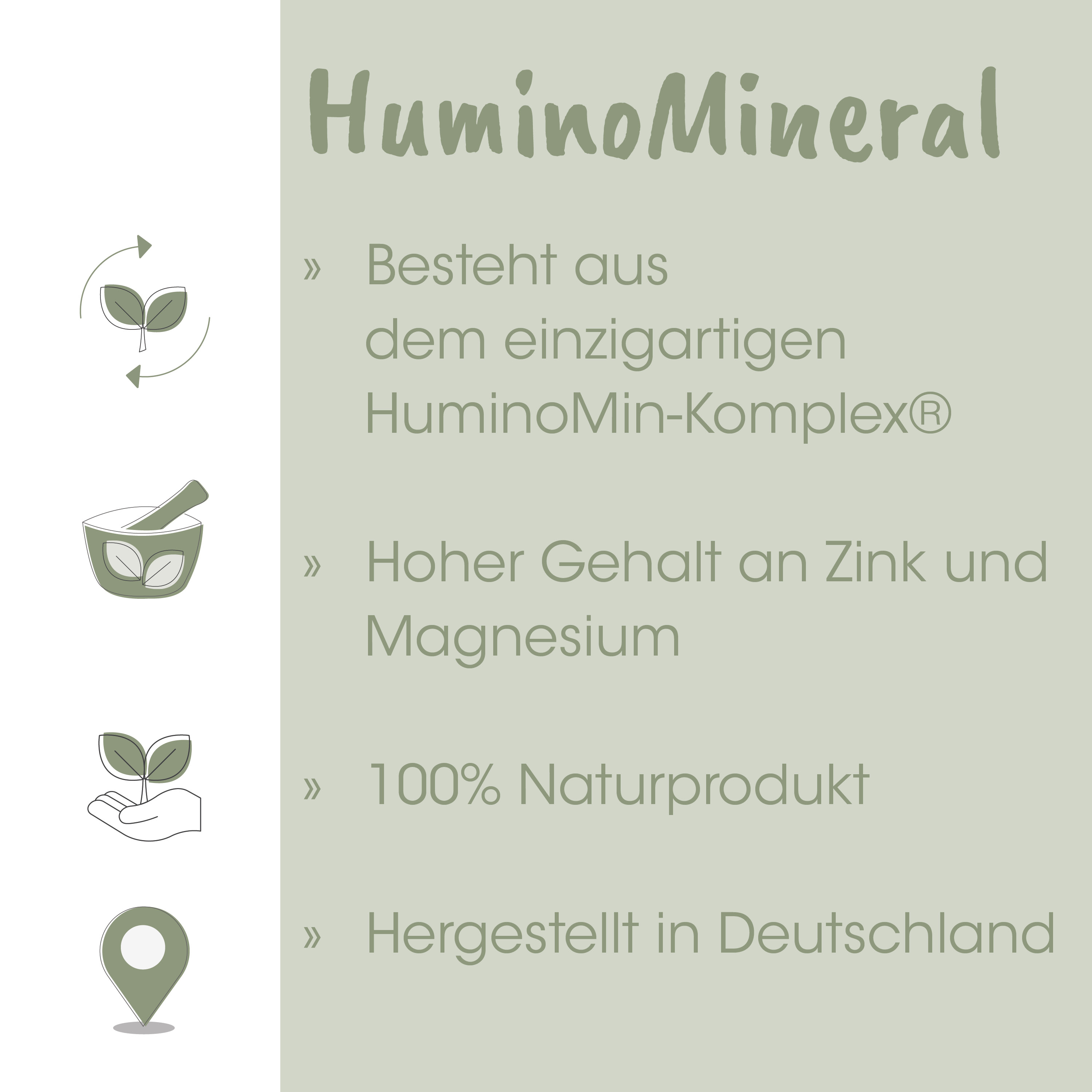 Humus Mineral, Mineralstoff, Zink, Magnesium, Naturprodukt