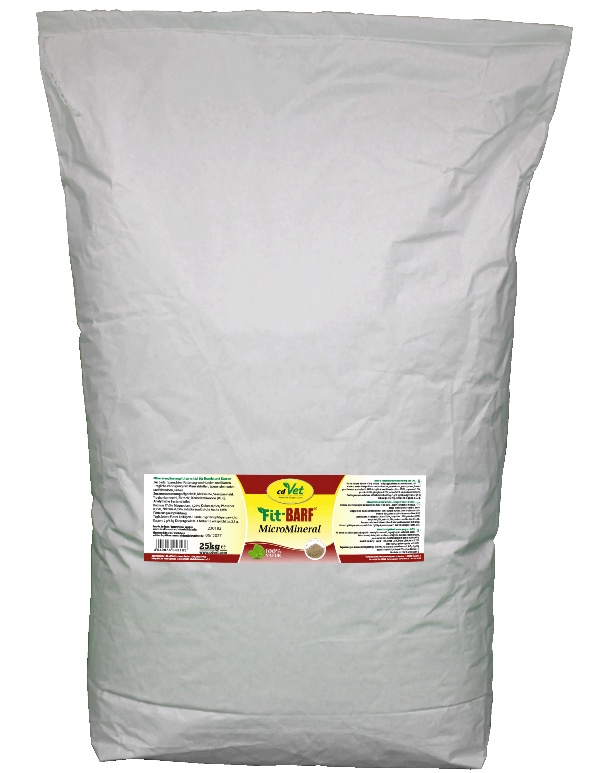 Naturfutter, Mineralien, Hundefutter, Beutel, 25kg