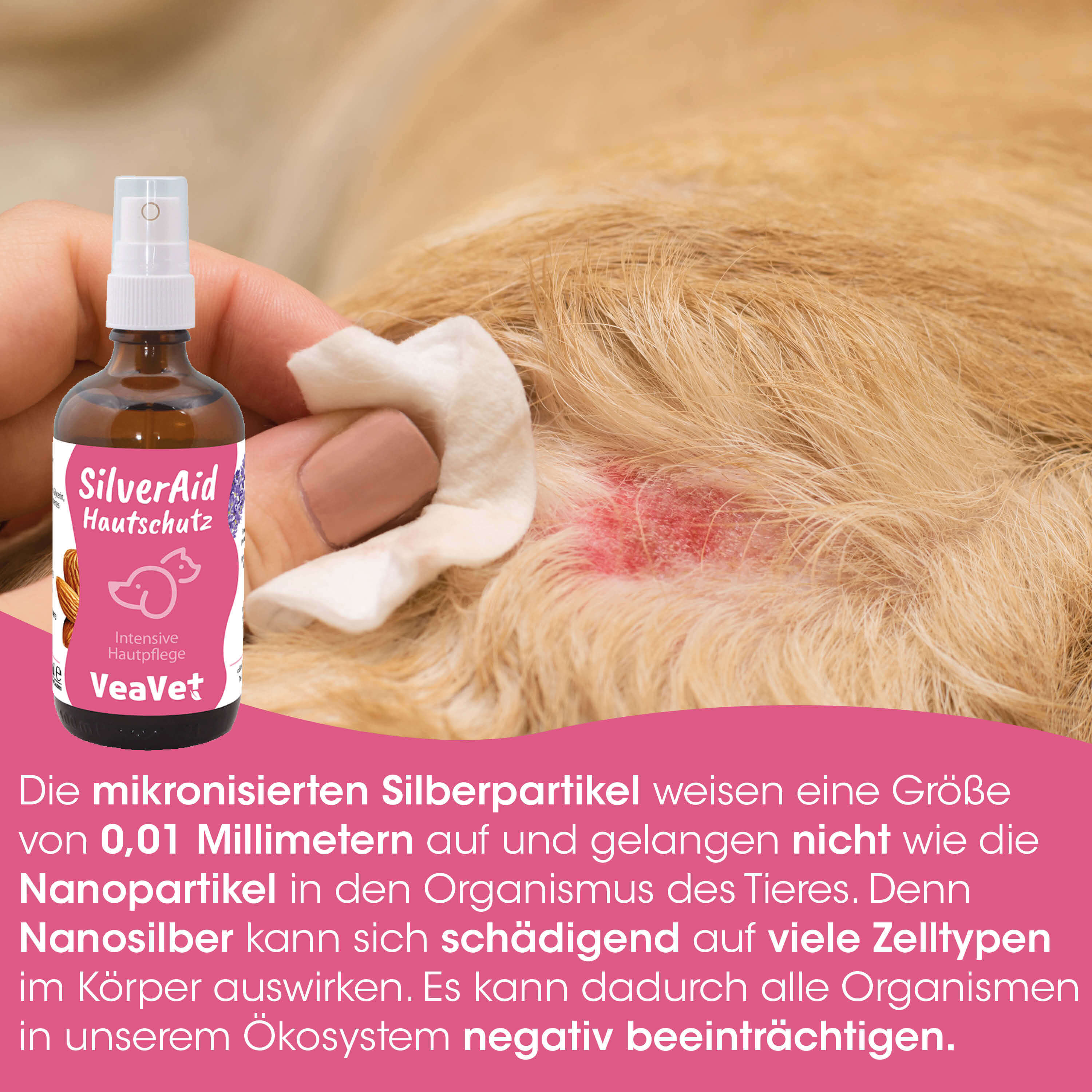 haushaltsprodukt, hautpflege, spray, rosa etikett, flasche 100ml