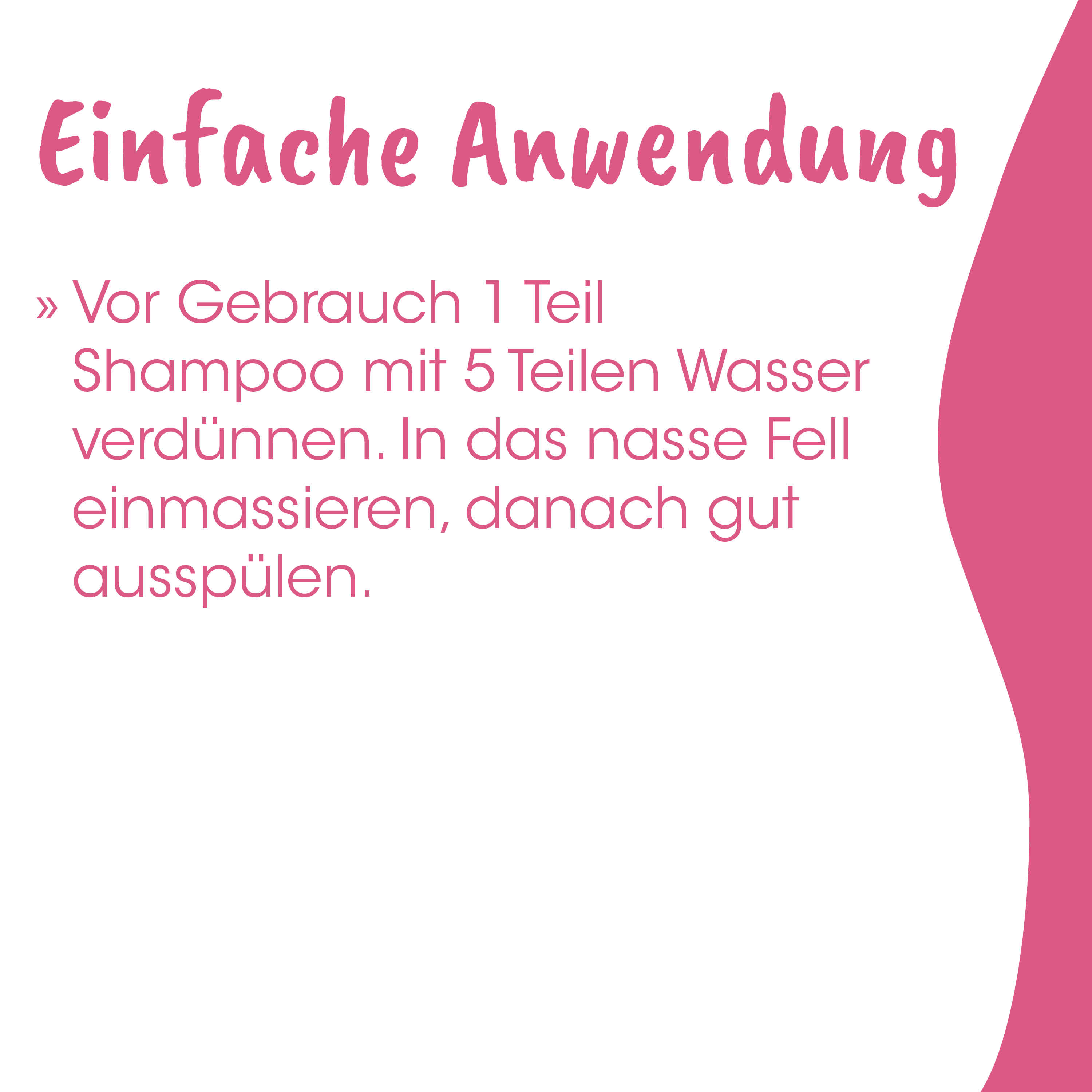 Shampoo, Shampoo-Set, Wasserverdünnt, Anwendung, Aufbewahrung