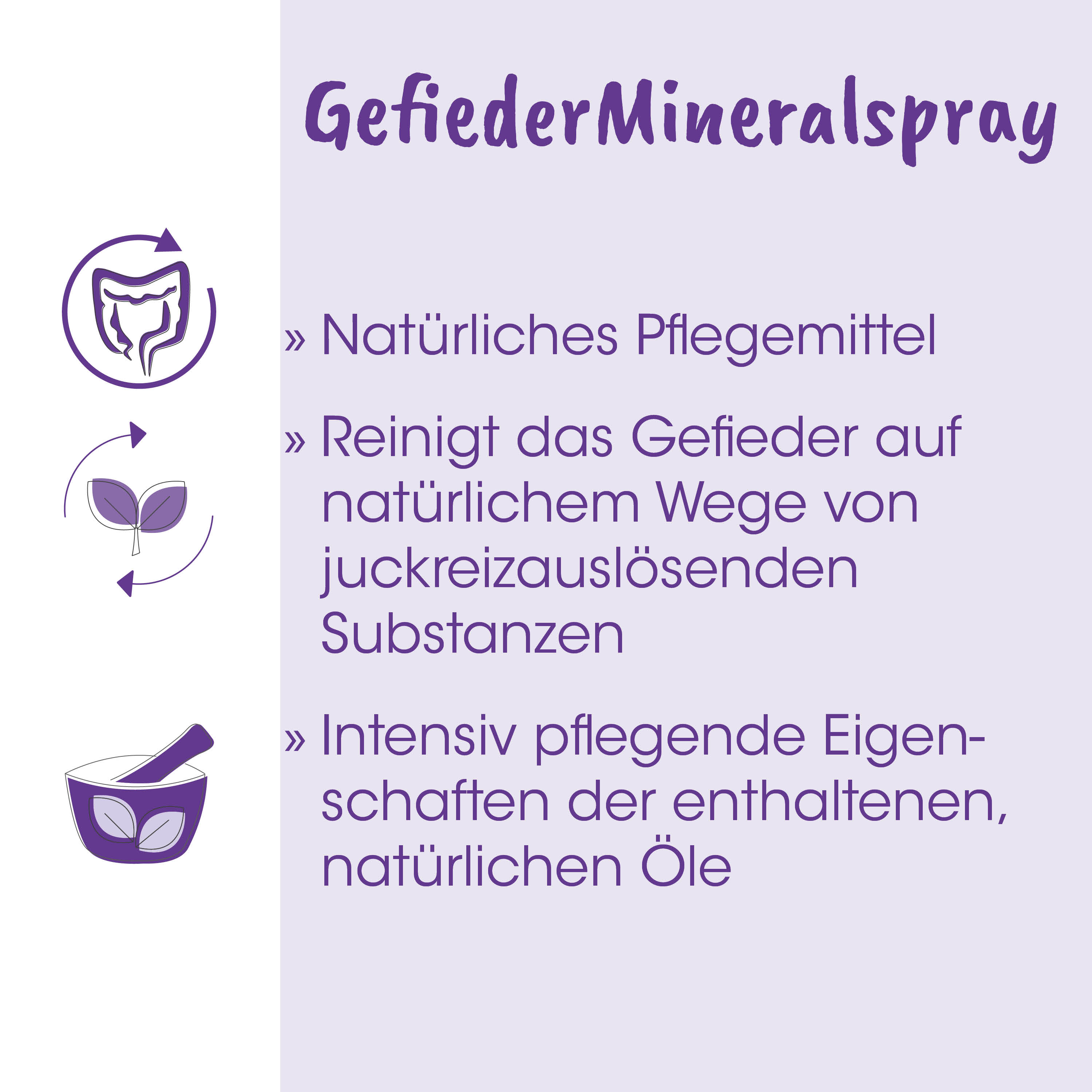 natürlich, Pflegemittel, Mineral spray, gefieder, öle