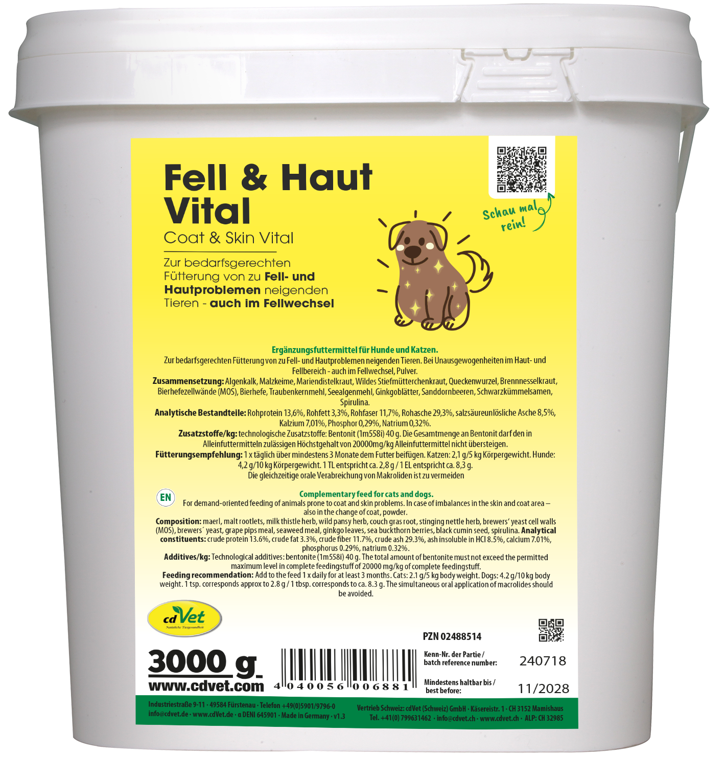 Pelage & Peau Vital Chien & Chat 3 kg