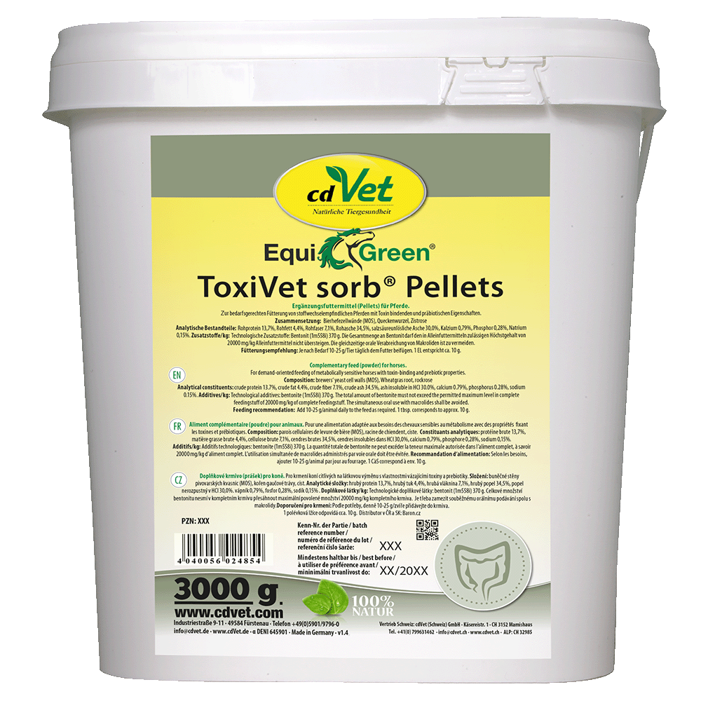 Pellets, Pferdeergänzung, ToxiVet, 100% Natur, 3000 g
