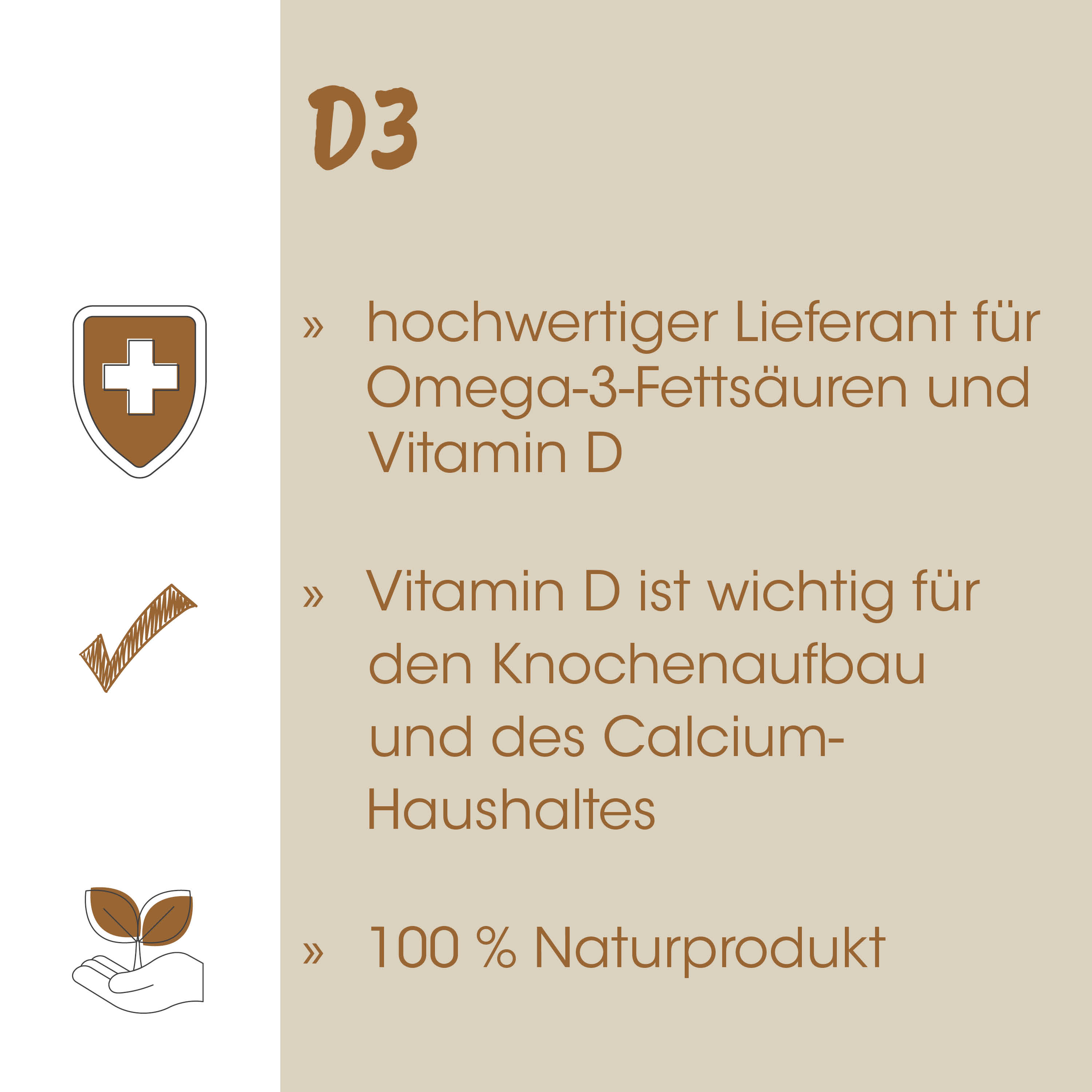 kosmetik, Omega-3, Fettsäuren, Vitamin D, 100 Prozent Naturprodukt