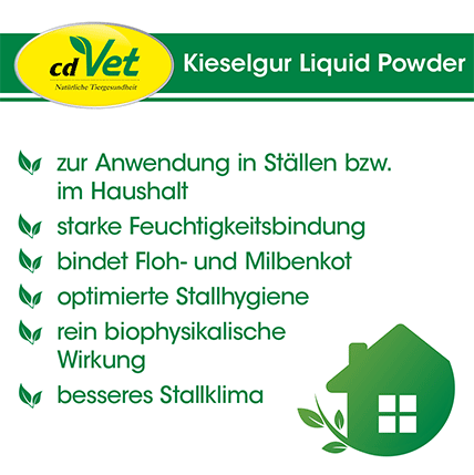 Kieselgur, Kieselgur Pulver, Stallhygiene, Tierbedarf, Kieselgur Pulver