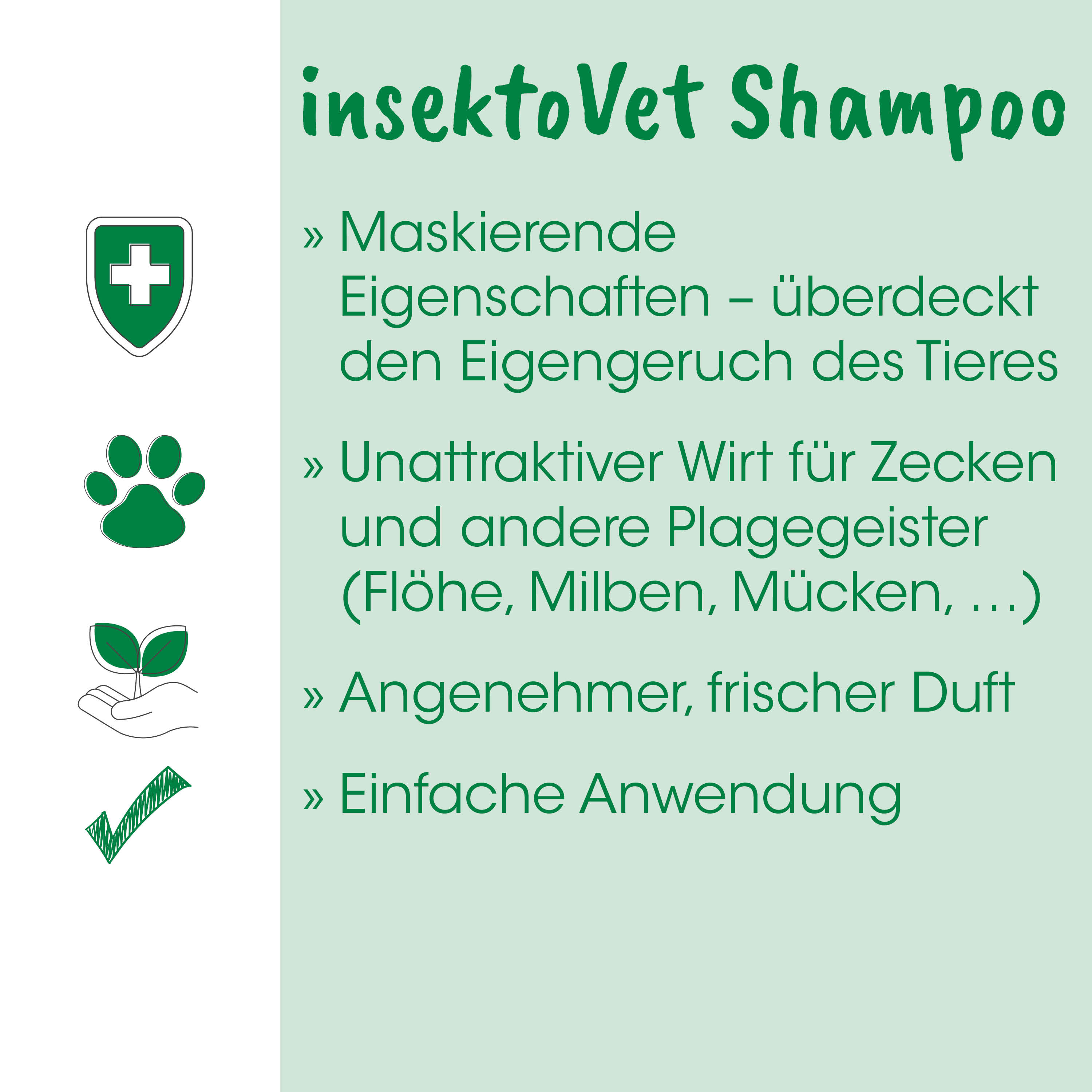 Shampoo, InsektoVet, Maskierendes, Eigenschaften, Tierpflege
