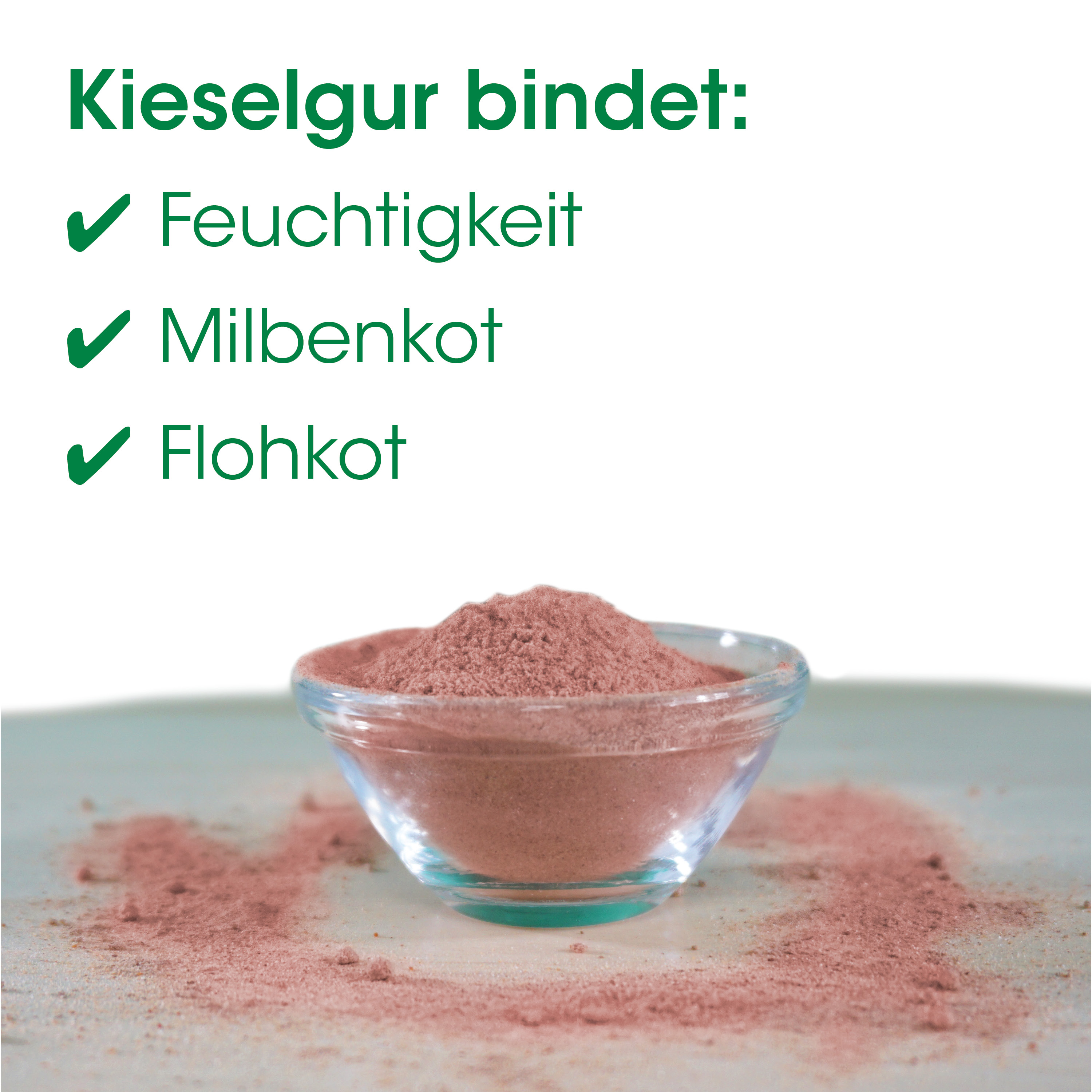 Kieselgur, Kieselgur Pulver, Farbton Rosa, Puder, Kieselgur-Produkt