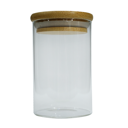 Verre avec couvercle en bambou