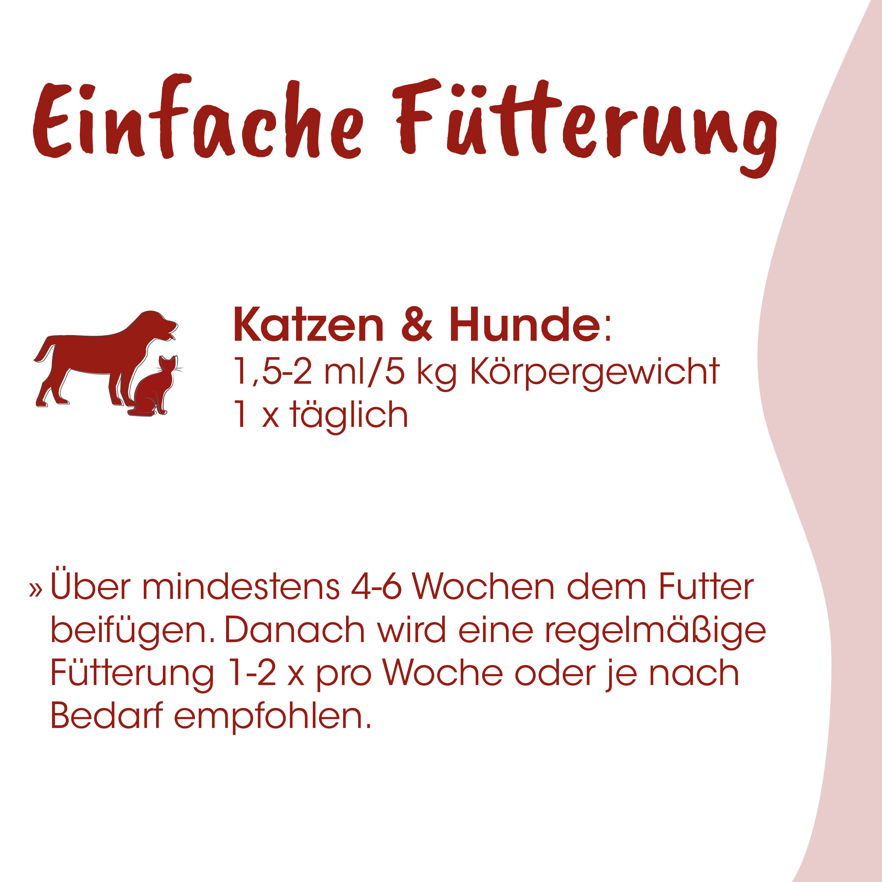 Katzen & Hunde, Tierfutter, Futtermenge, Tierbedarf, Anleitung